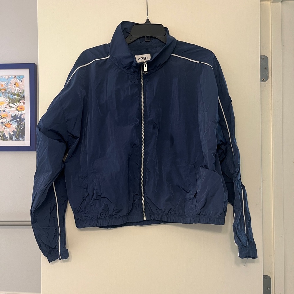 Your Personal Best by Abercrombie & Fitch Blue Windbreaker Jacket Sz Large
